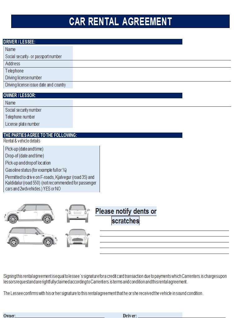 Car Rental Agreement And Terms In Uganda